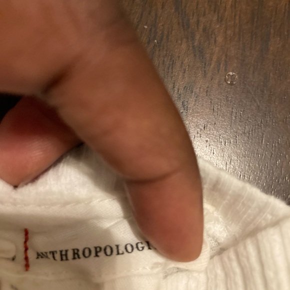 Anthropologie  Ruffle-Sleeve Eyelet Top - Size Medium - Picture 3 of 4